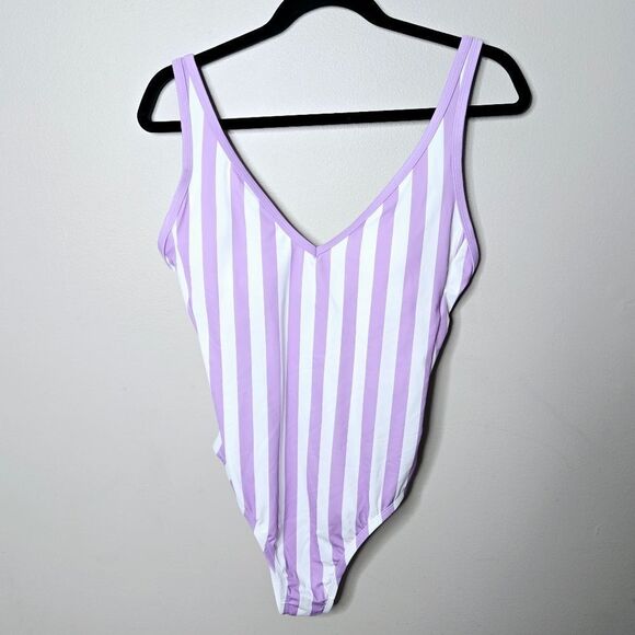 Kona Sol Other - Kona Sol Purple Stripe One Piece Target Swim